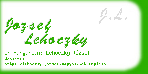 jozsef lehoczky business card